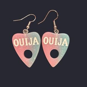 Enchanting Pink and Blue Planchette Earrings